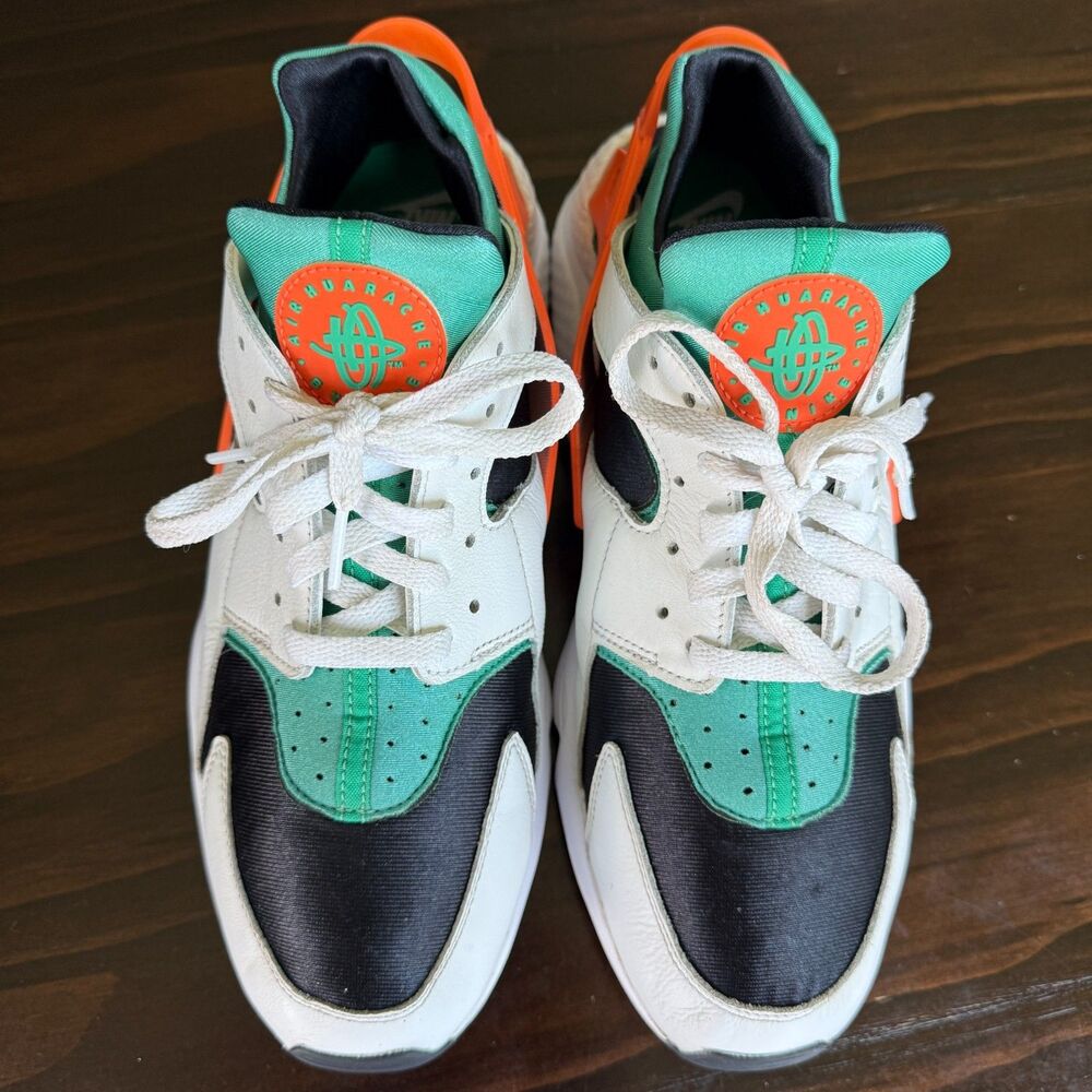Nike Air Huarache Miami Hurricanes Men’s Size 11.5 New DD1068-111 - Picture 2 of 12
